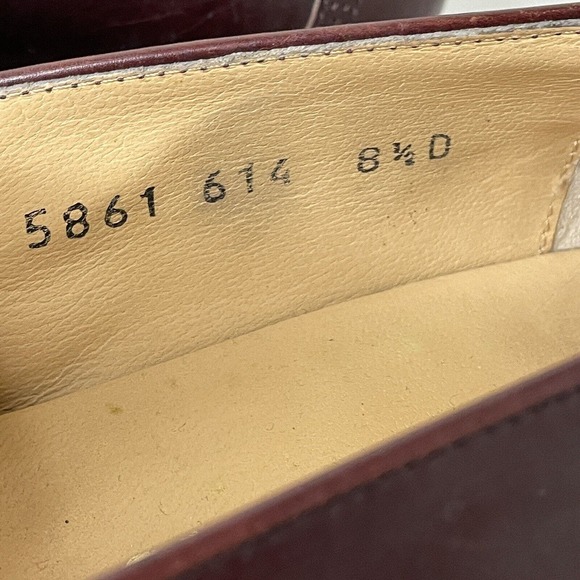 Salvatore Ferragamo Brogue Burgundy Brown Leather Tassle Loafer Shoes Men 8.5 D main image 13